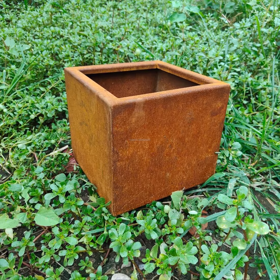 ラウンド フラワー プランター ポット コルテン鋼ツリー ラージ プランター ポット